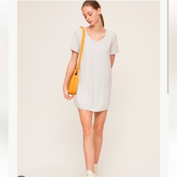 Aritzia Wilfred Free TEIGEN DRESS cream white size Small A4 - Picture 1 of 11